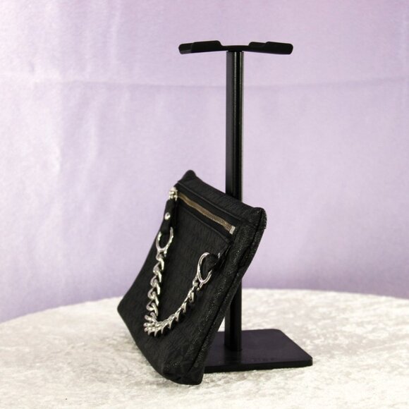 Michael Kors Jet Set Signature Black Chain Wristlet Pouch - Picture 2 of 5